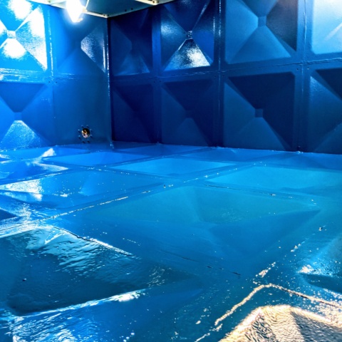 GRP water tank installation